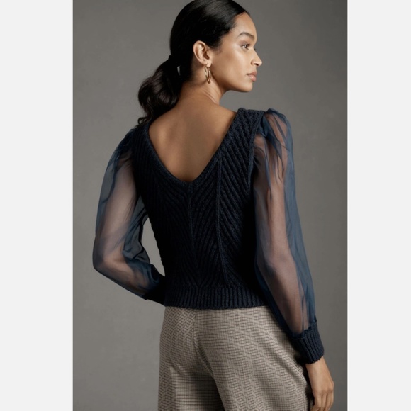 Anthropologie Maeve Cable Twofer Sweater Vest - Picture 2 of 4